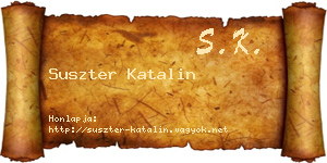 Suszter Katalin névjegykártya