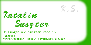 katalin suszter business card